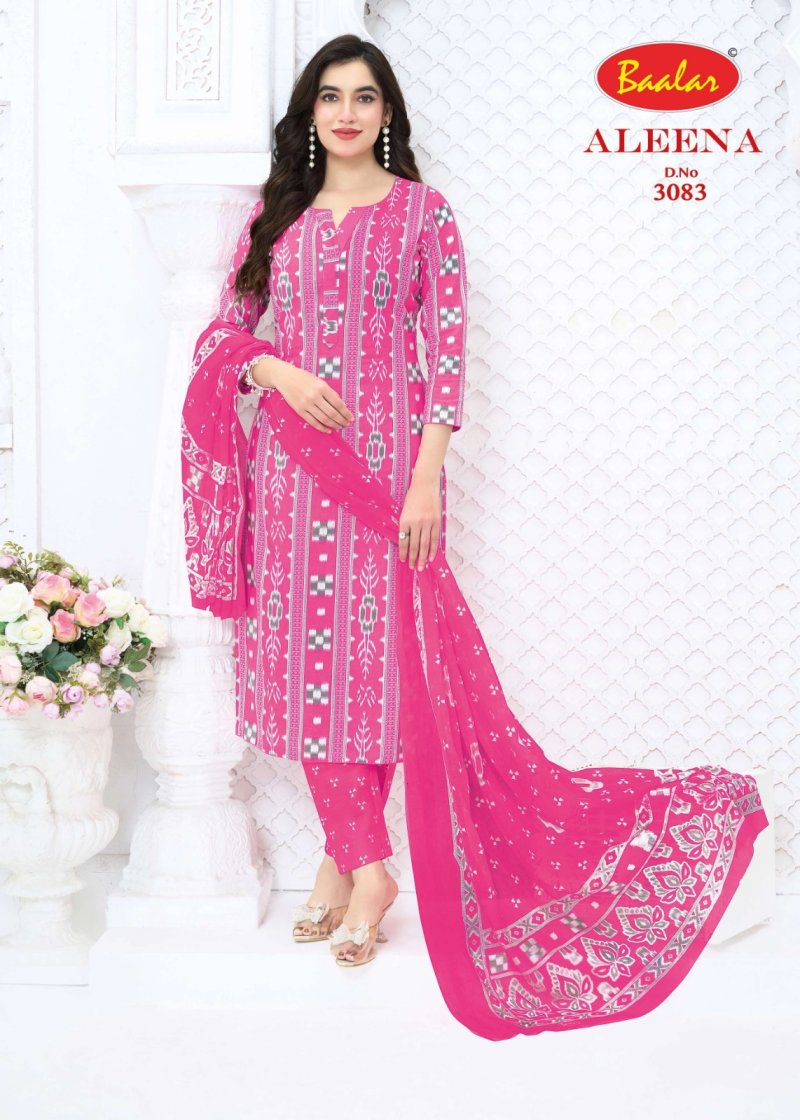 Aleena Vol 30 By Baalar Pure Cotton Printed Dress Material 
